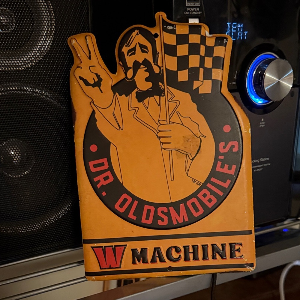 Dr. Oldsmobile's Retro Orange and Black Art Poster